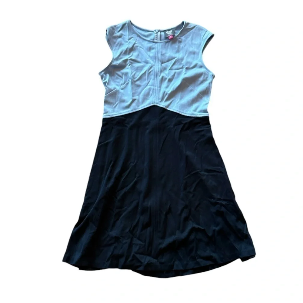 Vince Camuto Royal and Light Blue Color Block Short Dress - Size 10 - Picture 2 of 5